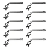 10pcs TR555D 60 Degree Bend Truck Tire Valve Stems,Compatible with 22.5in 24.5in Aluminum Wheels with 9.7mm Valve Holes